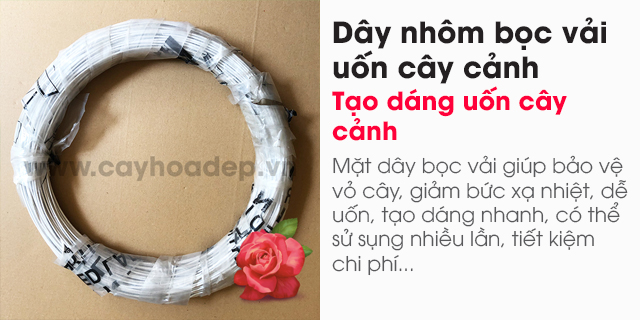 Bán Dây nhôm bọc vải uốn cây cảnh (2,5mm)